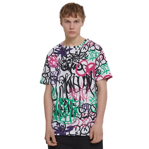 Cropp - T-shirt z nadrukiem all over - Biały Cropp L Cropp