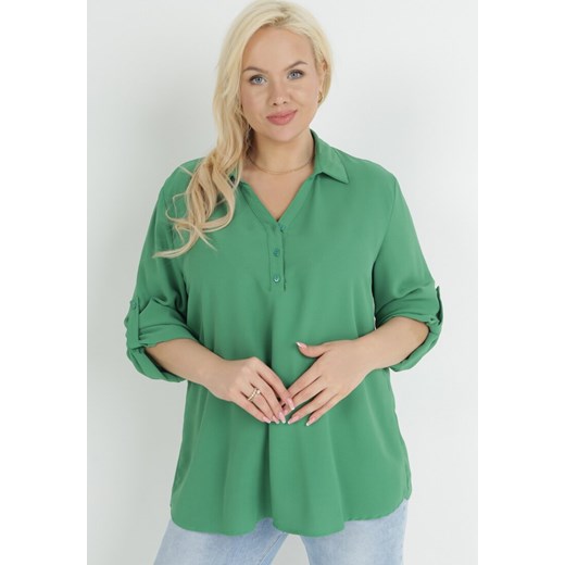 Bluzka damska zielona Born2be