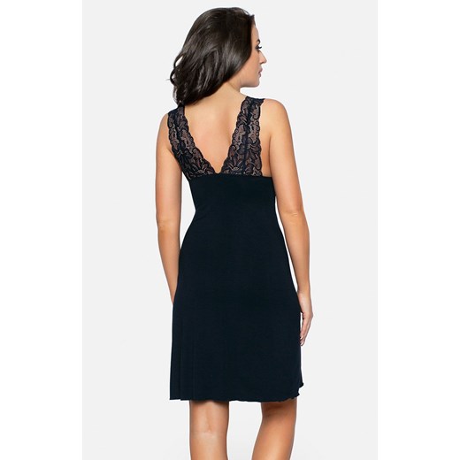 Koszulka nocna Larisa soft, Kolor czarny, Rozmiar S, Babella ze sklepu Intymna w kategorii Koszule nocne - zdjęcie 151050955