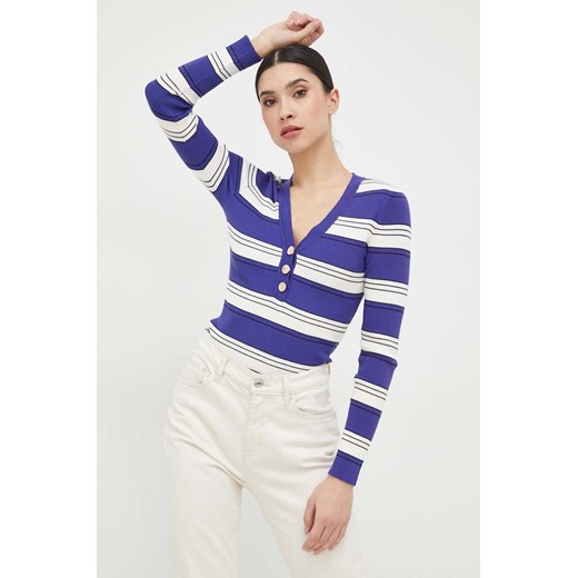 Morgan sweter damski kolor fioletowy lekki Morgan M ANSWEAR.com