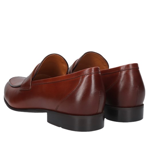 Mokasyny męskie Conhpol brązowe eleganckie na wiosnę