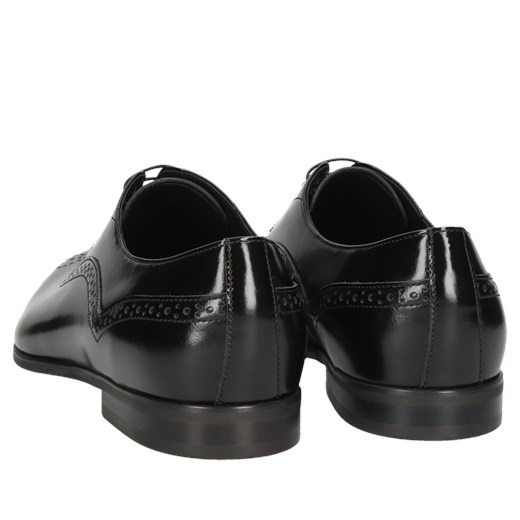 Czarne oxfordy Georg wykonane ze skóry licowej, Konopka Shoes Conhpol 39 wyprzedaż Konopka Shoes
