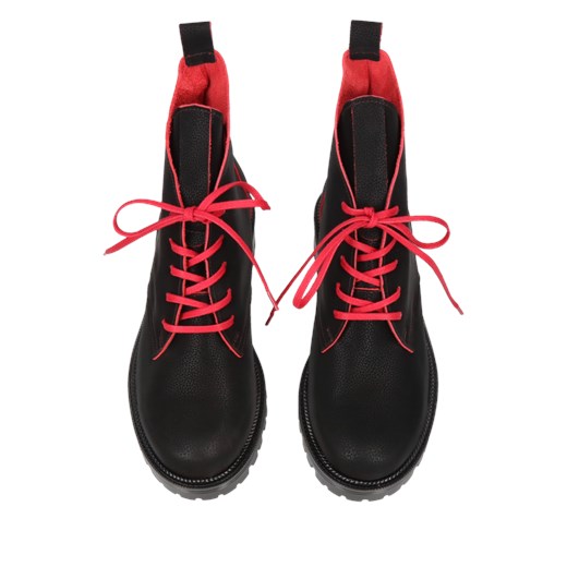 Czarno-czerwone botki Peppy, RE2630-02, Conhpol Relax, Konopka Shoes 38 Konopka Shoes