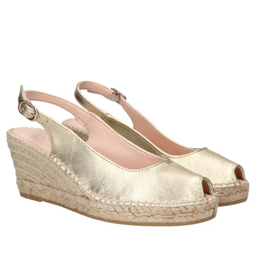 Złote espadryle Marjani, Macarena, MC0001-01, Konopka Shoes Macarena 38 promocyjna cena Konopka Shoes