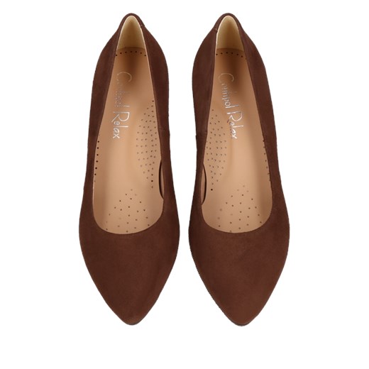 Czółenka Conhpol bez zapięcia z okrągłym noskiem eleganckie 