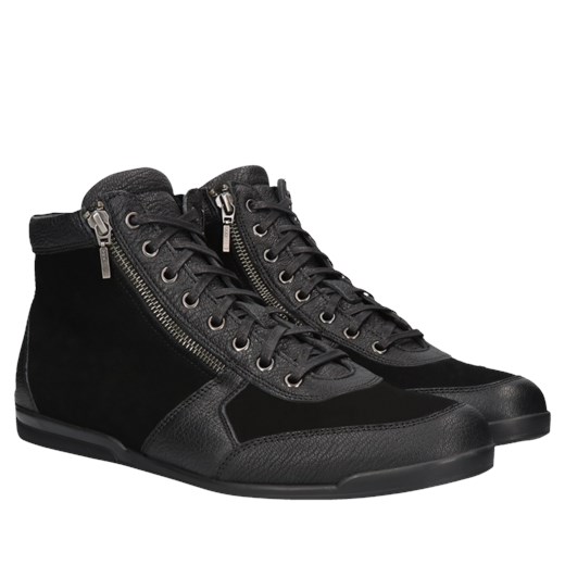 Czarne trzewiki Victor, Conhpol Dynamic, SK2652-01, Konopka Shoes 43 okazyjna cena Konopka Shoes