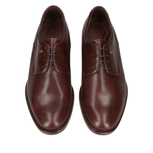 Brązowe buty podwyższające skórzane Bruce, Konopka Shoes Conhpol 38 Konopka Shoes