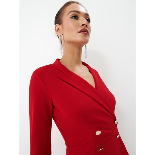 Sukienka Mohito z długim rękawem z dekoltem w literę v mini letnia