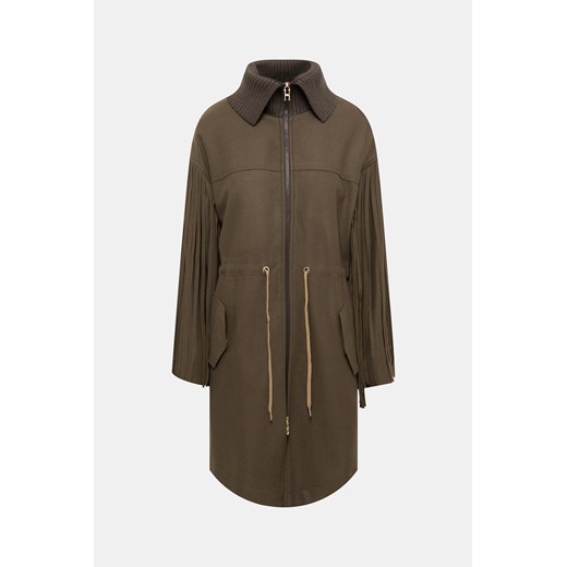 PINKO Płaszcz z wełną - Zielony ciemny - Kobieta - M (M) Pinko M (M) Halfprice okazja