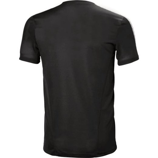 T-shirt męski czarny Helly Hansen casual z krótkimi rękawami 