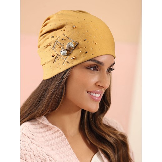 Bawełniana czapka z aplikacją L'AF Parin ze sklepu Eye For Fashion w kategorii Czapki zimowe damskie - zdjęcie 151083757