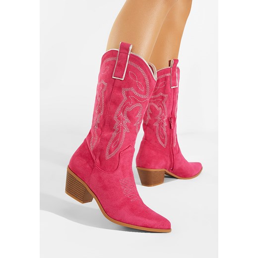 Różowe kozaki kowbojki damskie Texina Zapatos 41 Zapatos