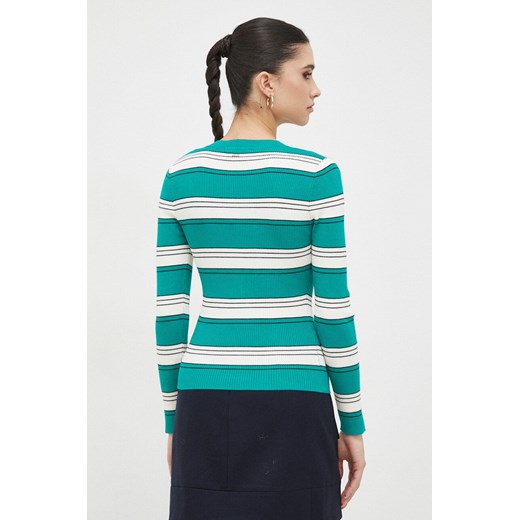 Morgan sweter damski kolor zielony lekki Morgan XS ANSWEAR.com