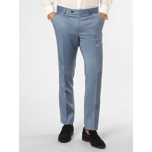 Wilvorst Męskie spodnie od garnituru modułowego Mężczyźni Slim Fit jasnoniebieski wypukły wzór tkaniny ze sklepu vangraaf w kategorii Spodnie męskie - zdjęcie 151111018