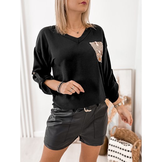 BLUZKA BABATI CZARNA UNI Ubra One size UBRA