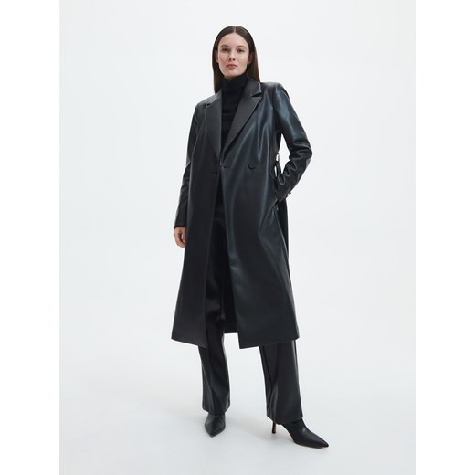 Reserved - Płaszcz z imitacji skóry - Czarny Reserved 36 Reserved
