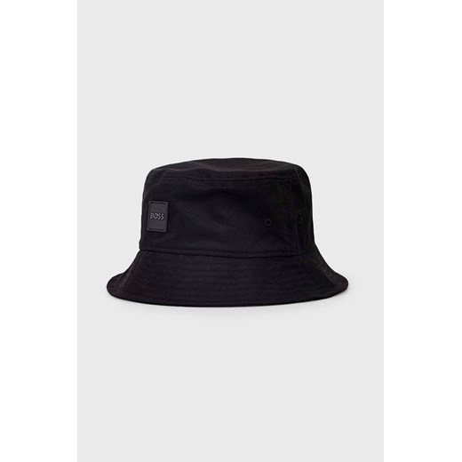 BOSS kapelusz bawełniany kolor czarny bawełniany ONE ANSWEAR.com