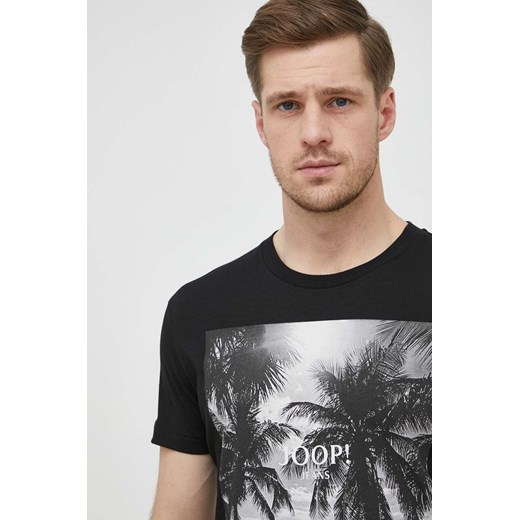 Joop! t-shirt bawełniany kolor czarny z nadrukiem Joop! XXL ANSWEAR.com