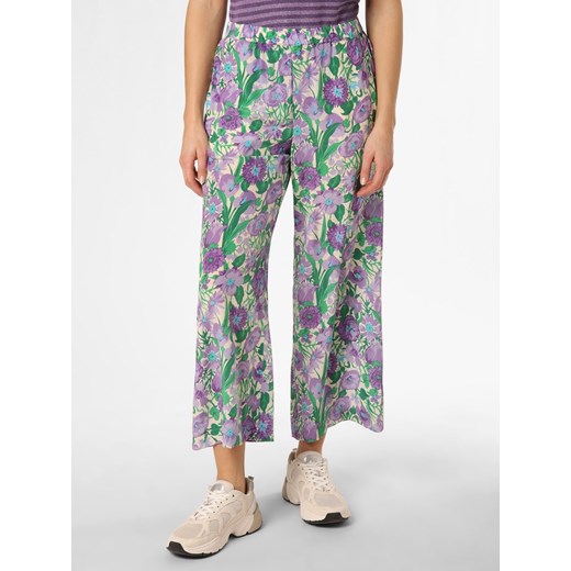 Max Mara Weekend Jedwabne spodnie Kobiety lila wzorzysty ze sklepu vangraaf w kategorii Spodnie damskie - zdjęcie 151147406