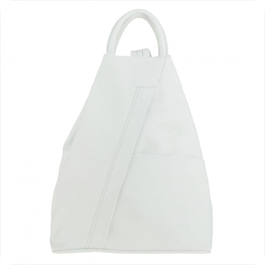 Zgrabny plecak skórzany biały lekki  l ze sklepu melon.pl w kategorii Plecaki - zdjęcie 151333357