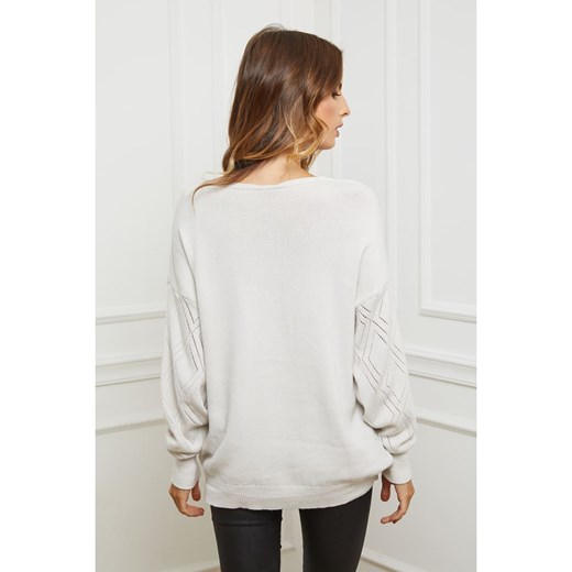 Sweter "Cetif" w kolorze białym So Cachemire M okazja Limango Polska
