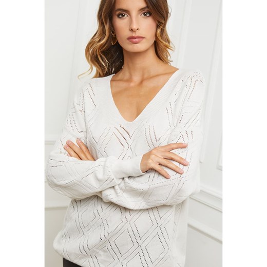 Sweter "Cetif" w kolorze białym So Cachemire M promocja Limango Polska