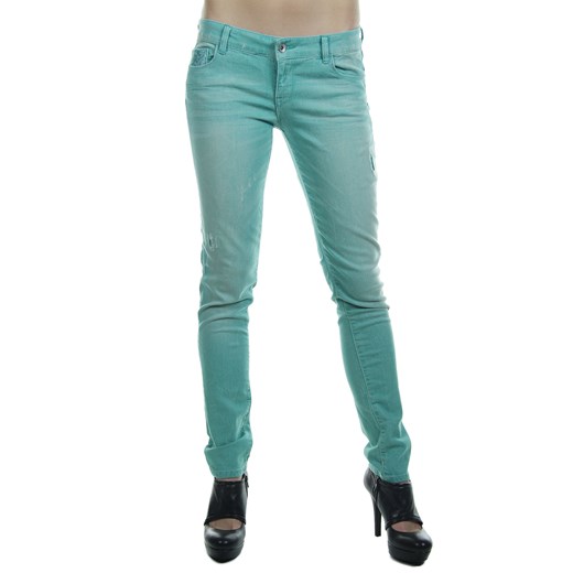 JEANSY GUESS STARLET SKINNY FIT LOW RISE riccardo turkusowy lato