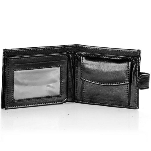 P153 czarny skórzany portfel męski skorzana-com szary miejsce na karty kredytowe