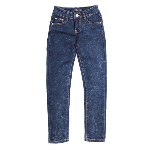 Spodnie jeans ciemny marmurek (8-16) petiten granatowy ciemny