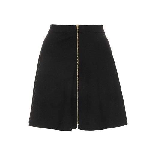 Zip Through A-Line Skirt topshop czarny spódnica