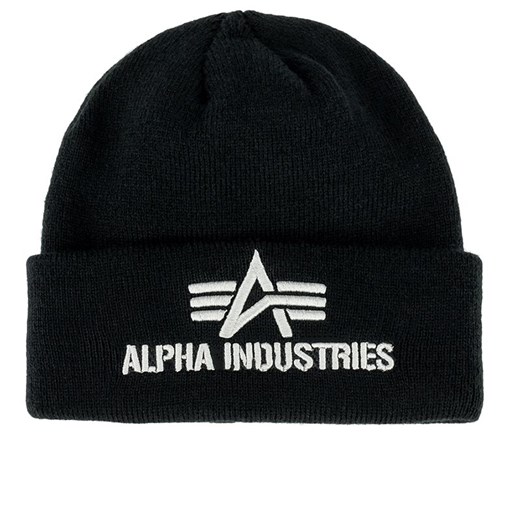 Czapka Alpha Industries 3D Beanie 16891003 - czarna ze sklepu streetstyle24.pl w kategorii Czapki zimowe damskie - zdjęcie 151794138