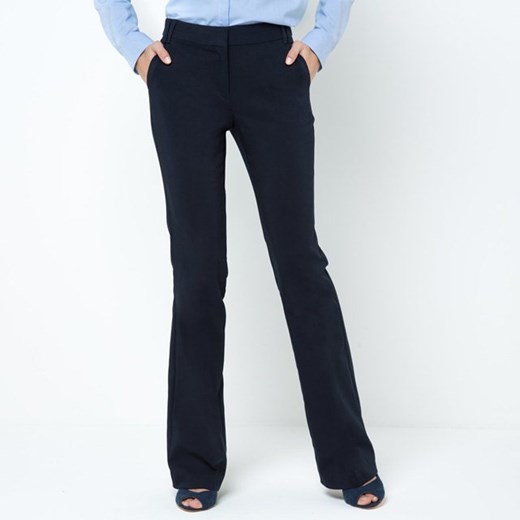 Spodnie bootcut, wewnętrzna długość nogawki: 86 cm. la-redoute-pl czarny Spodnie