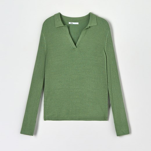 Sinsay - Sweter w prążki - Zielony Sinsay L Sinsay