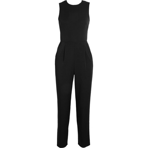 Hiloti open-back crepe jumpsuit net-a-porter czarny 