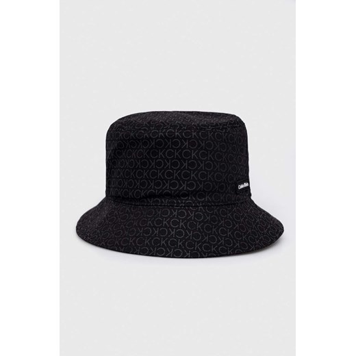 Calvin Klein kapelusz bawełniany kolor czarny bawełniany ze sklepu ANSWEAR.com w kategorii Kapelusze męskie - zdjęcie 151809099