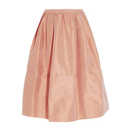 Belted taffeta skirt net-a-porter brazowy spódnica