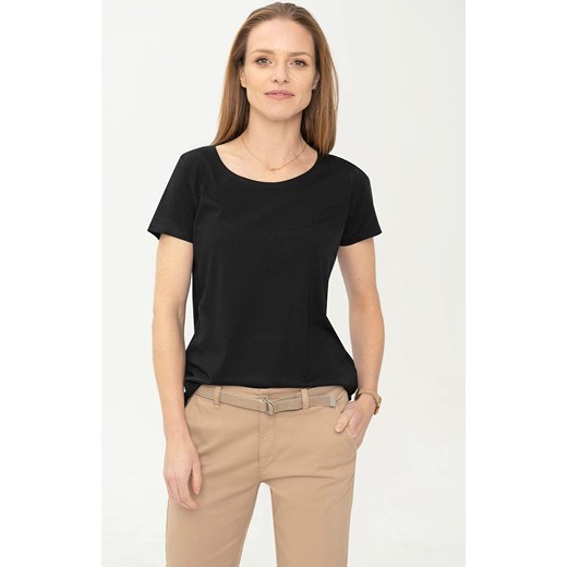 Gładki t-shirt damski w kolorze czarnym T-PIA, Kolor czarny, Rozmiar XS, Volcano Volcano 2XL Primodo