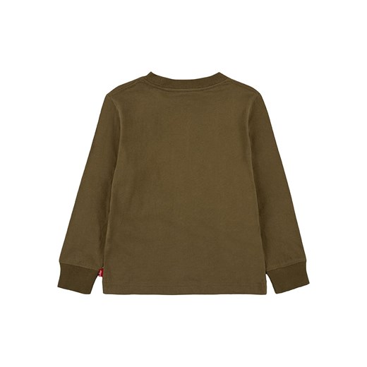 Levi's t-shirt chłopięce brązowy z długimi rękawami