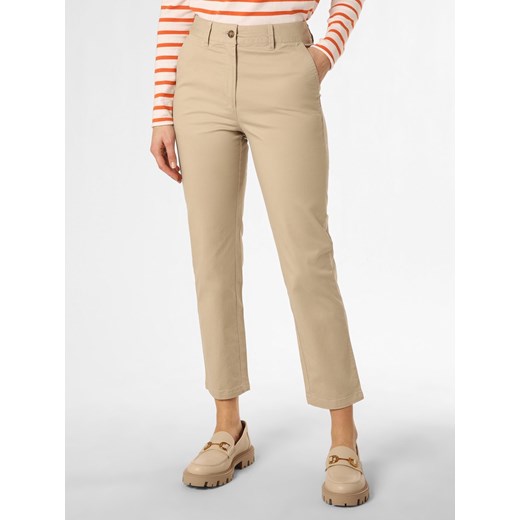 Gant Spodnie Kobiety Bawełna piaskowy jednolity ze sklepu vangraaf w kategorii Spodnie damskie - zdjęcie 151933976