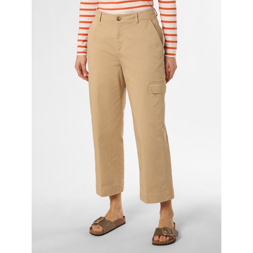 Opus Spodnie Kobiety Bawełna beżowy jednolity ze sklepu vangraaf w kategorii Spodnie damskie - zdjęcie 151934006