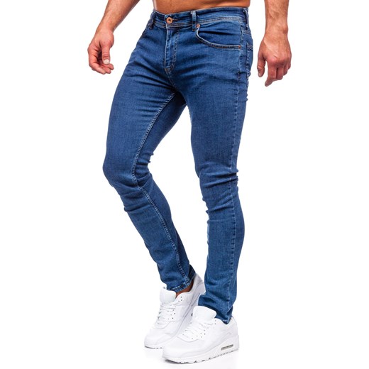 Granatowe spodnie jeansowe męskie regular fit Denley 1122 34/L Denley