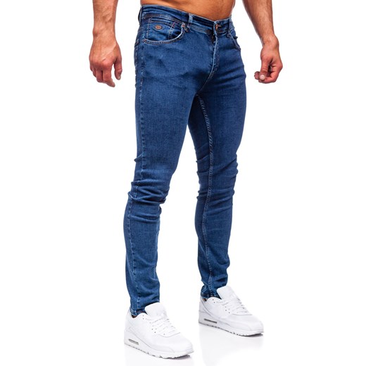 Granatowe spodnie jeansowe męskie regular fit Denley 1122 33/L Denley