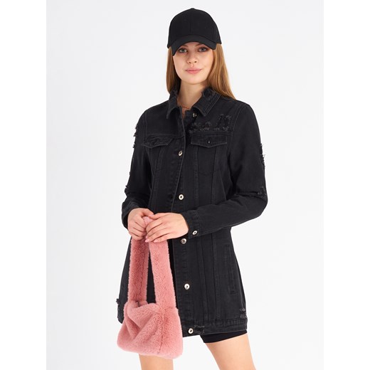 GATE Przedłużana kurtka jeansowa z dziurami XS Gate L wyprzedaż gateshop