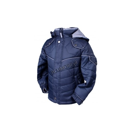 Pikowana kurtka dla chłopca na zimę 110 - 152 Leon blumore-pl granatowy jesień