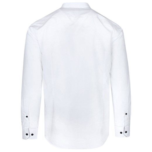 Koszula męska Vesari (vistula) biała elegancka z długim rękawem z klasycznym kołnierzykiem na wiosnę 