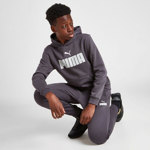PUMA CORE LOGO FLEECE HOODIE JUNIOR SZARY 67275517 Puma 15-16YRS wyprzedaż JD Sports