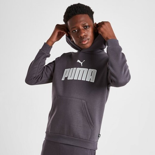 PUMA CORE LOGO FLEECE HOODIE JUNIOR SZARY 67275517 Puma 13-14YRS okazyjna cena JD Sports