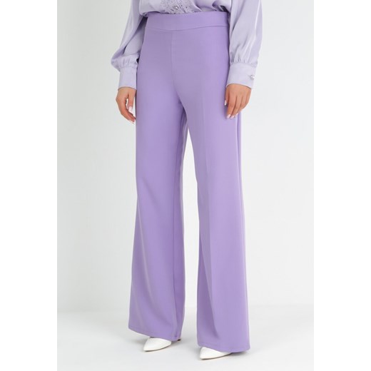 Jasnofioletowe Spodnie Szerokie High Waist Iners ze sklepu Born2be Odzież w kategorii Spodnie damskie - zdjęcie 152026539