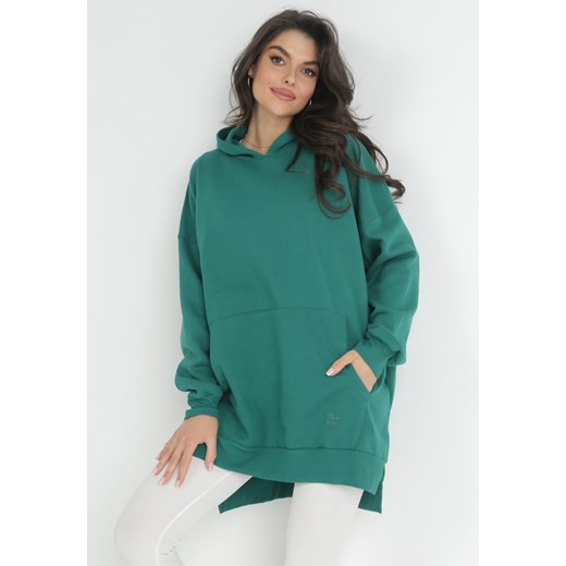 Zielona Bluza Alatha ze sklepu Born2be Odzież w kategorii Bluzy damskie - zdjęcie 152027137