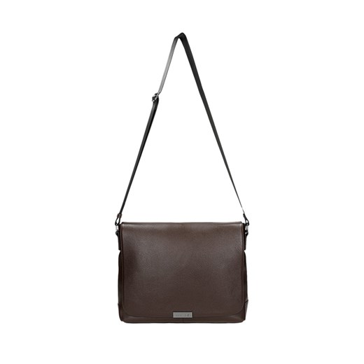 Skórzana torba w kolorze brązowym - (S)28 x (W)38 x (G)9 cm Wojas onesize okazyjna cena Limango Polska